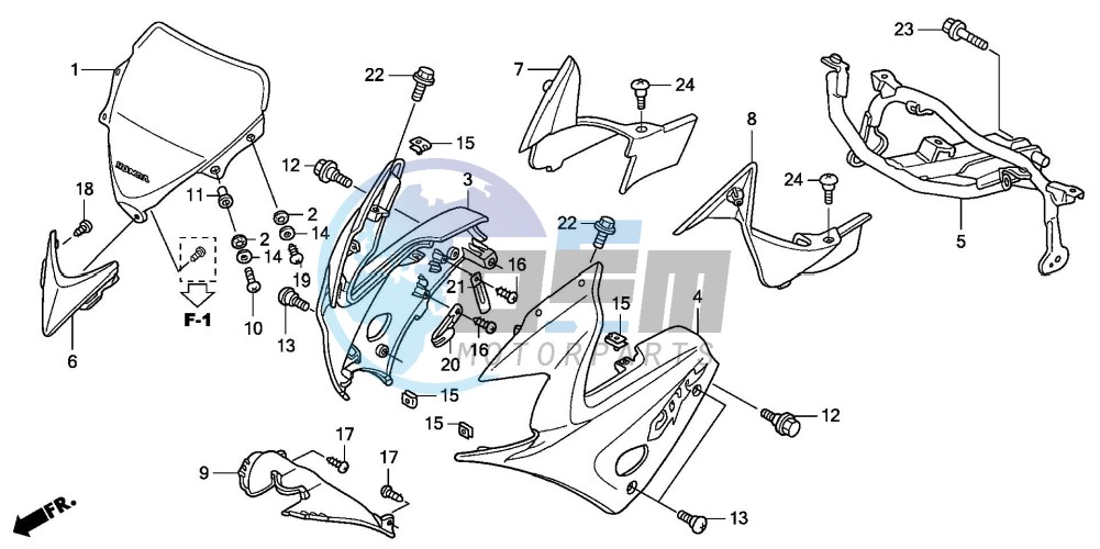 UPPER COWL (CBR125R/RS/RW5/RW6/RW8)