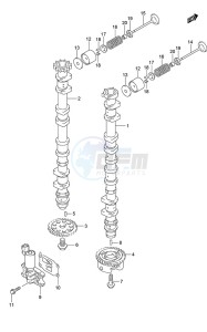 DF 175 drawing Camshaft (Model: TG/ZG)