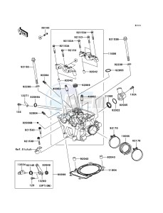 KLX450R KLX450ABF EU drawing Cylinder Head