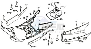 ALLO 50 45 KMH drawing FOOTREST / FRAME COWLING