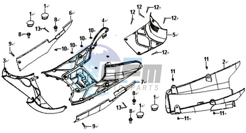 FOOTREST / FRAME COWLING