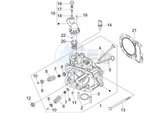 GTS 300 ie Super (EMEA, APAC) (AU, HK, IN, IT, J, SG, TW, UK) drawing Head unit - Valve