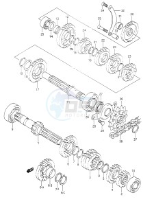 DR350 (E28) drawing TRANSMISSION (E.NO.106033~)