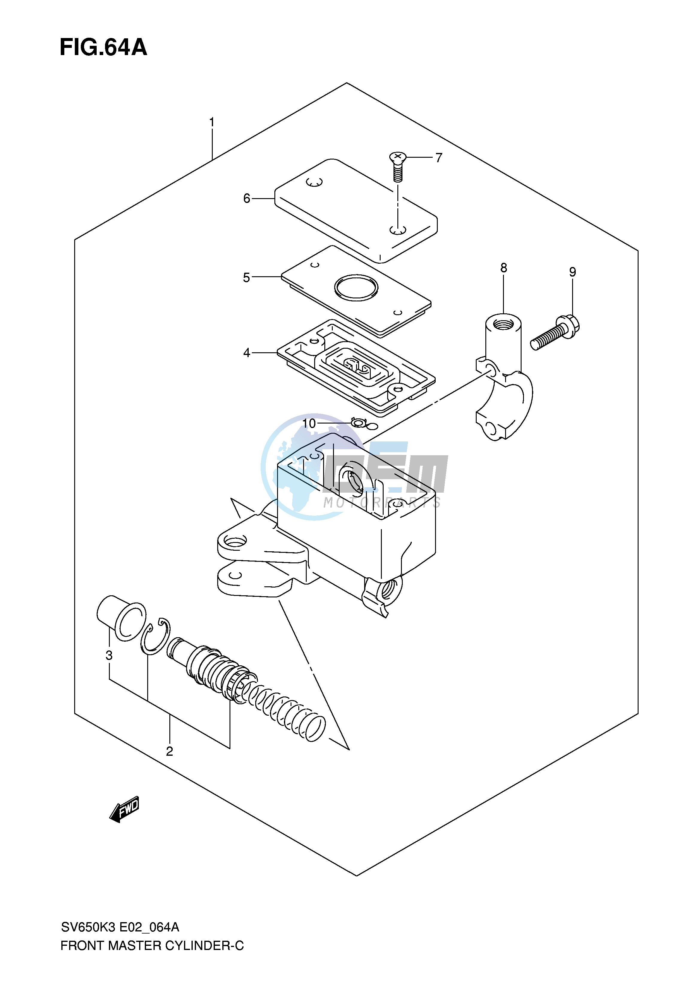 FRONT MASTER CYLINDER (SV650AK7 UAK7)