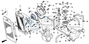 VT750C drawing RADIATOR