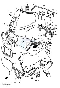 GSX-R1100 (G-H-J) drawing COWLING (MODEL J,13Z)