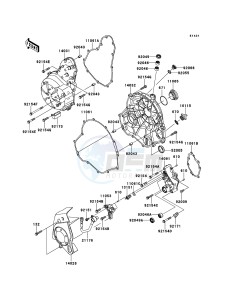 VERSYS KLE650CDF XX (EU ME A(FRICA) drawing Engine Cover(s)