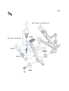 NINJA ZX-6RR ZX600-N1H FR GB XX (EU ME A(FRICA) drawing Brake Pedal