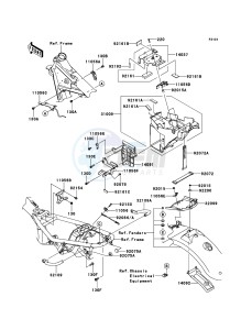 W800 EJ800ABS GB XX (EU ME A(FRICA) drawing Frame Fittings