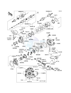 KVF 650 F [BRUTE FORCE 650 4X4I] (F6F-F9F ) F7F drawing DRIVE SHAFT-FRONT