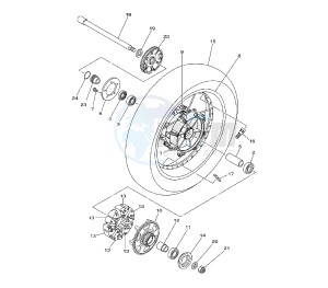 XTZ SUPER TENERE 1200 drawing REAR WHEEL