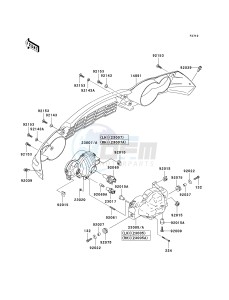 KVF 750 E [BRUTE FORCE 750 4X4I NRA OUTDOORS] (E8F-E9FA) E9F drawing HEADLIGHT-- S- -