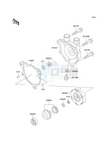 KL 650 A [KLR 650] (A6F-A7F) A7F drawing WATER PUMP