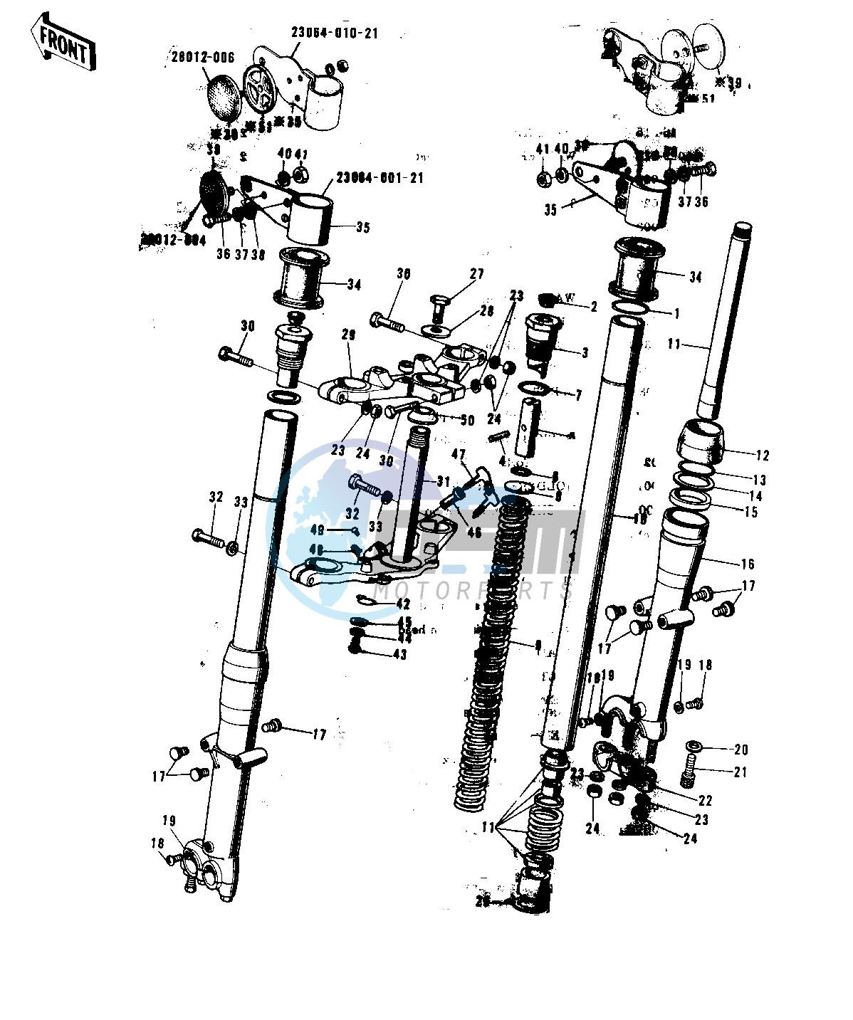 FRONT FORK -- 72-73 F9_F9-A 350- -