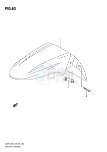 GSF1250 (E21) Bandit drawing FRONT FENDER (GSF1250L1 E24)