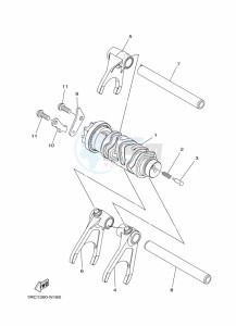 TRACER 900 GT MTT850D (B1J8) drawing SHIFT CAM & FORK