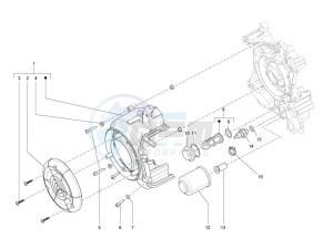 LX 150 4T 2V ie E3 Taiwan drawing Flywheel magneto cover - Oil filter