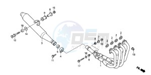 CBF600N drawing EXHAUST MUFFLER (CBF600S6/SA6/N6/NA6)