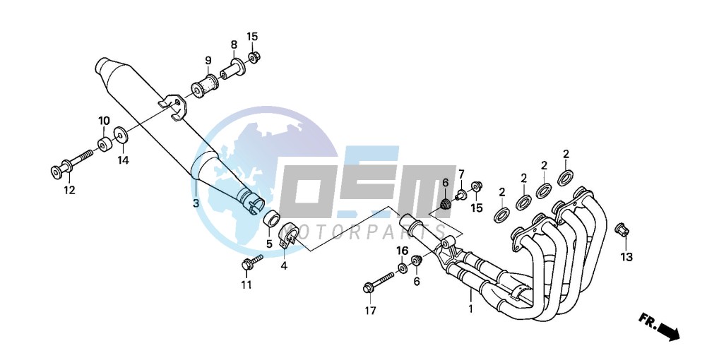 EXHAUST MUFFLER (CBF600S6/SA6/N6/NA6)