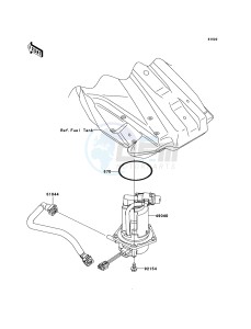 KX250F KX250YBF EU drawing Fuel Pump