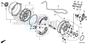 TRX500FE2G TRX500 Europe Direct - (ED) drawing REAR BRAKE PANEL