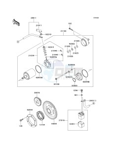 KSV 700 B [KFX 700] (B6F-B9F) B7F drawing STARTER MOTOR-- B7F_B8F- -