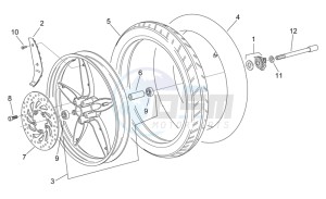 Scarabeo 50 2t (eng. Minarelli) drawing Front wheel