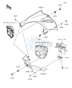 Z1000 ABS ZR1000GGF FR GB XX (EU ME A(FRICA) drawing Cowling Lowers