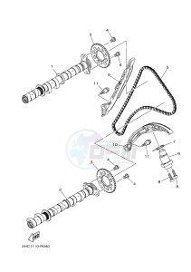 YXZ1000ES YXZ10YPSG YXZ1000R EPS SPECIAL EDITION (2HC8) drawing CAMSHAFT & CHAIN