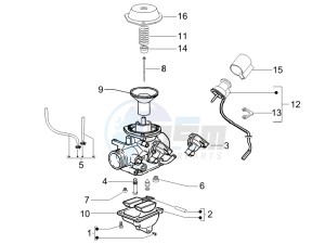 LX 150 4T USA drawing Carburetor components