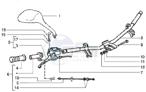 Runner 50 Poggiali drawing Handlebars component parts