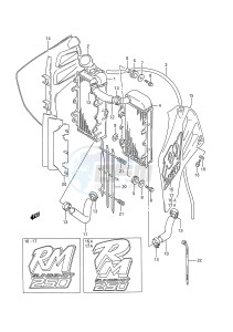 RM250 (E28) drawing RADIATOR (MODEL K L)