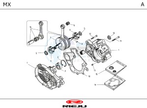 MORINI TAV 50CC ENGINE drawing ENGINE TAV_A