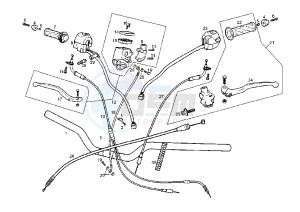 GPR NUDE - 50 cc drawing HANDLEBAR-DRIVE CONTROLS