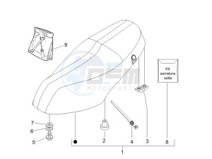 Zip 50 2T drawing Saddle/seats