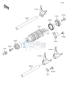 VULCAN S ABS EN650EHF XX (EU ME A(FRICA) drawing Gear Change Drum/Shift Fork(s)