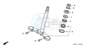 NT700VA F drawing STEERING STEM