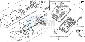 XR250R drawing TAILLIGHT