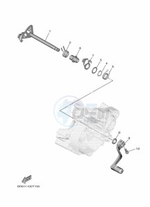 YZ65 (BR86) drawing SHIFT SHAFT