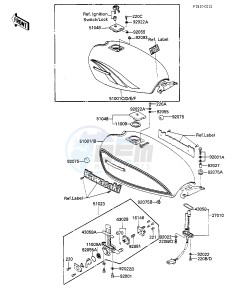 KZ 550 F [SPECTRE] (F1-F2) [SPECTRE] drawing FUEL TANK