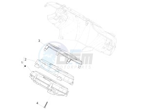 MEDLEY 125 4T IE ABS E3, E4 (APAC) drawing Meter combination - Cruscotto