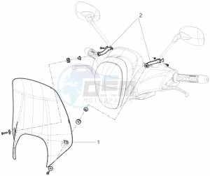 BEVERLY 350 ST 4T 4V ie E4 ABS (NAFTA) drawing Windshield - Glass