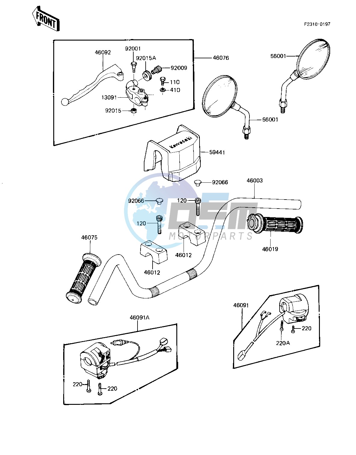 HANDLEBAR -- KZ1100-D2- -