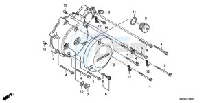 VT750C9 Australia - (U / MME) drawing LEFT CRANKCASE COVER