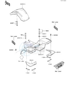 KXT 250 A [TECATE] (A1) [TECATE] drawing FENDERS -- 84 A1- -