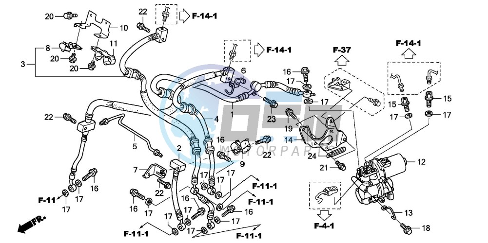 FRONT BRAKE HOSE (VFR800A)