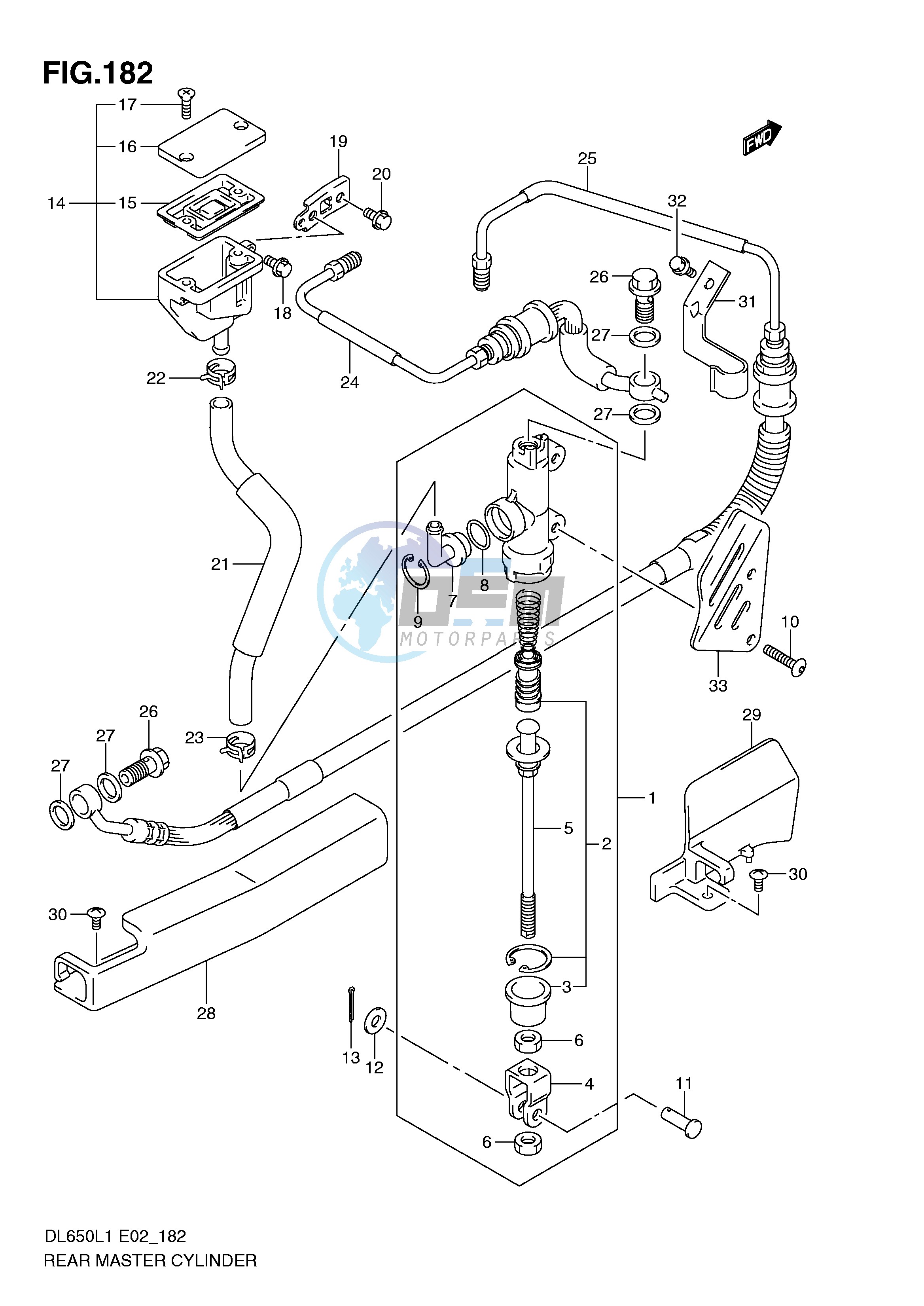 REAR MASTER CYLINDER (DL650AL1 E24)