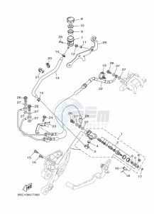 TRACER 900 MTT850 (B5CF) drawing REAR MASTER CYLINDER