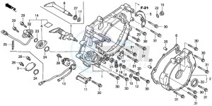 TRX350FM RANCHER 4X4 drawing REAR CRANKCASE COVER