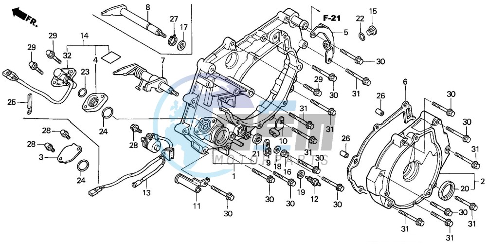 REAR CRANKCASE COVER